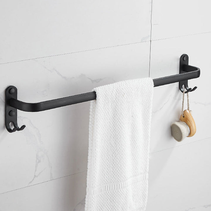 BowLift | Modern black aluminum bathroom accessory set towel bar bathroom fittings