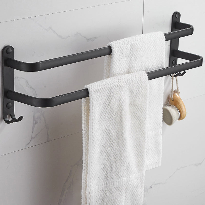 BowLift | Modern black aluminum bathroom accessory set towel bar bathroom fittings