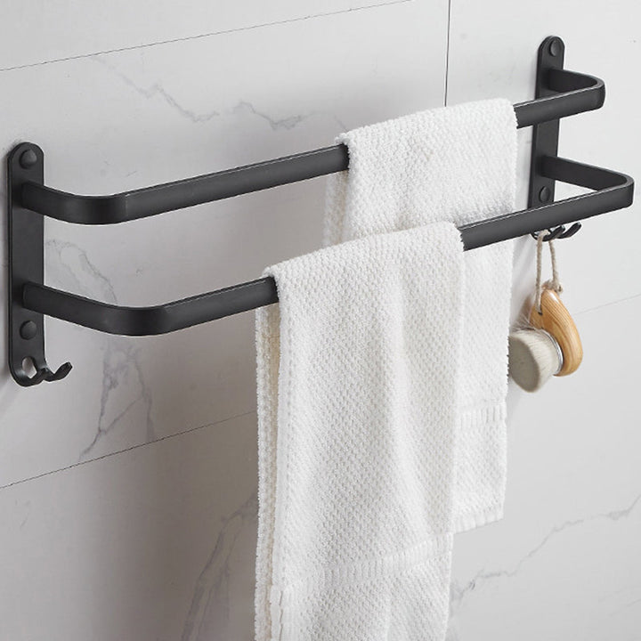 BowLift | Modern black aluminum bathroom accessory set towel bar bathroom fittings