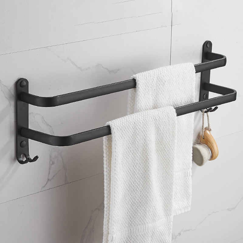 BowLift | Modern black aluminum bathroom accessory set towel bar bathroom fittings