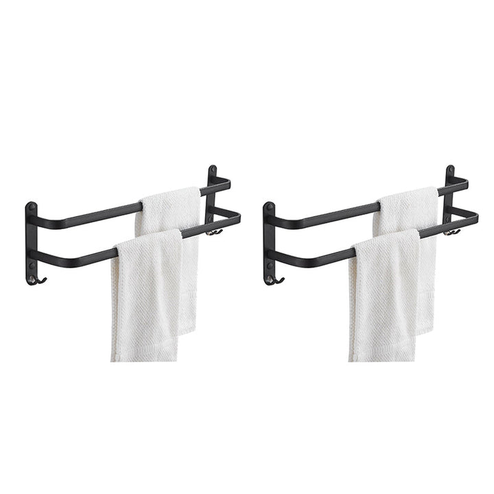 BowLift | Modern black aluminum bathroom accessory set towel bar bathroom fittings
