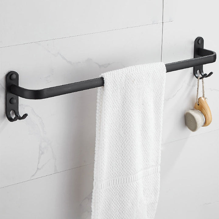 BowLift | Modern black aluminum bathroom accessory set towel bar bathroom fittings