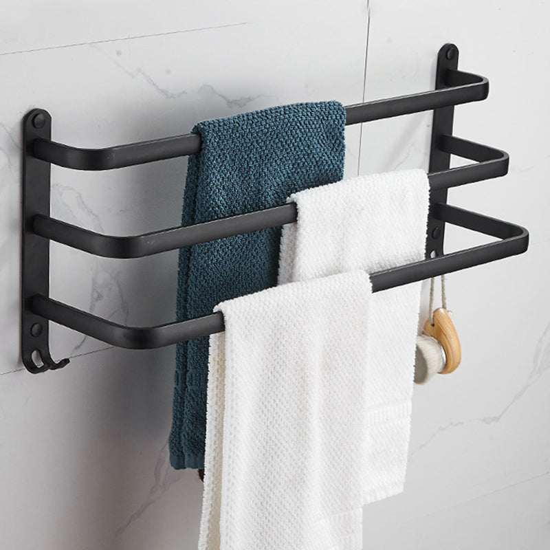 BowLift | Modern black aluminum bathroom accessory set towel bar bathroom fittings