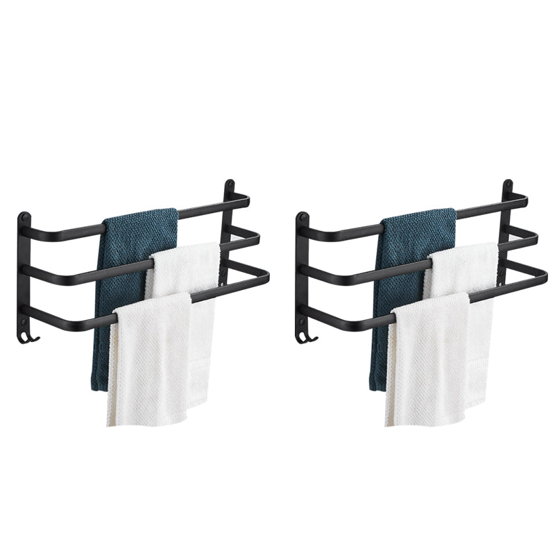 BowLift | Modern black aluminum bathroom accessory set towel bar bathroom fittings