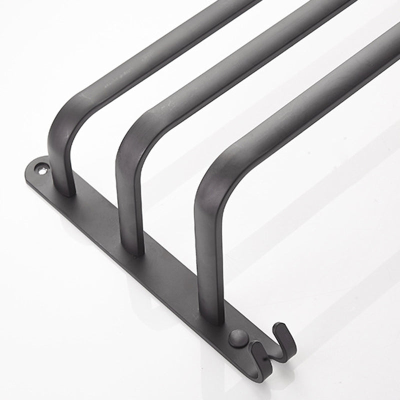 BowLift | Modern black aluminum bathroom accessory set towel bar bathroom fittings