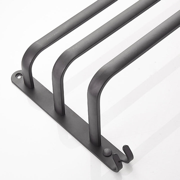 BowLift | Modern black aluminum bathroom accessory set towel bar bathroom fittings