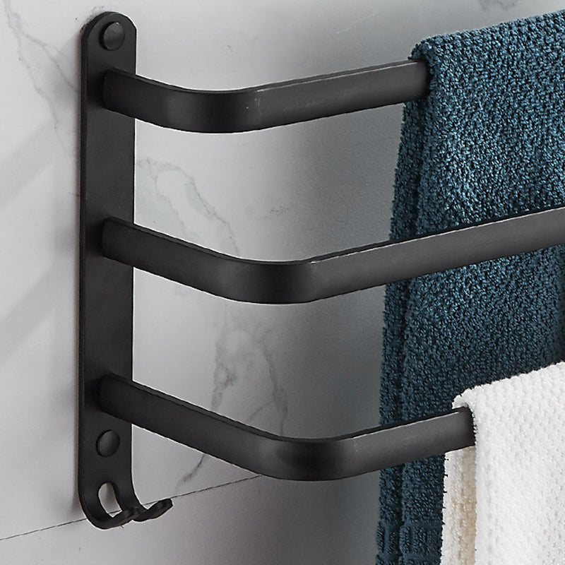 BowLift | Modern black aluminum bathroom accessory set towel bar bathroom fittings
