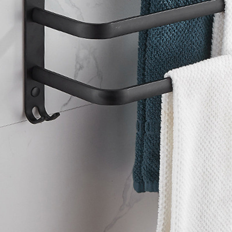 BowLift | Modern black aluminum bathroom accessory set towel bar bathroom fittings