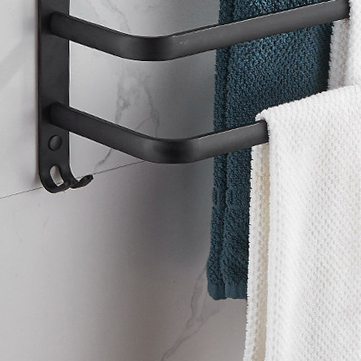 BowLift | Modern black aluminum bathroom accessory set towel bar bathroom fittings