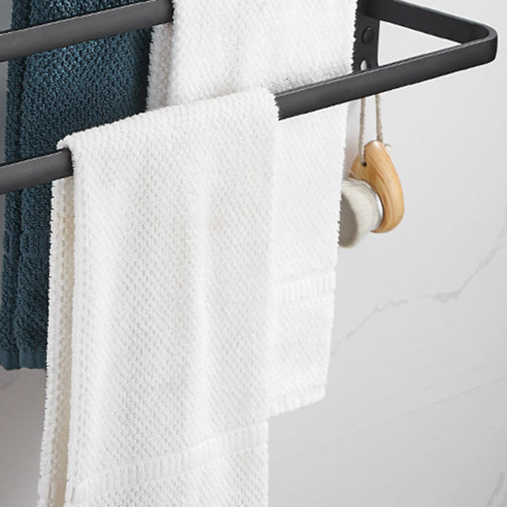 BowLift | Modern black aluminum bathroom accessory set towel bar bathroom fittings