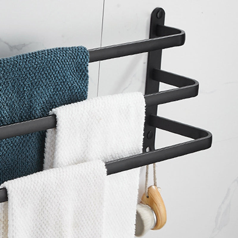 BowLift | Modern black aluminum bathroom accessory set towel bar bathroom fittings