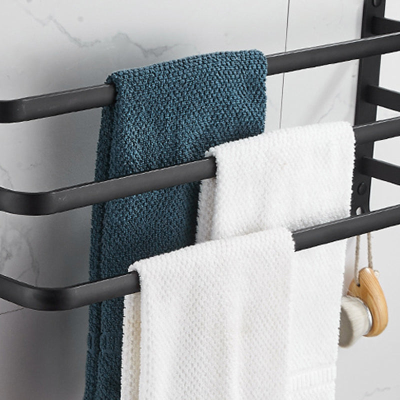 BowLift | Modern black aluminum bathroom accessory set towel bar bathroom fittings