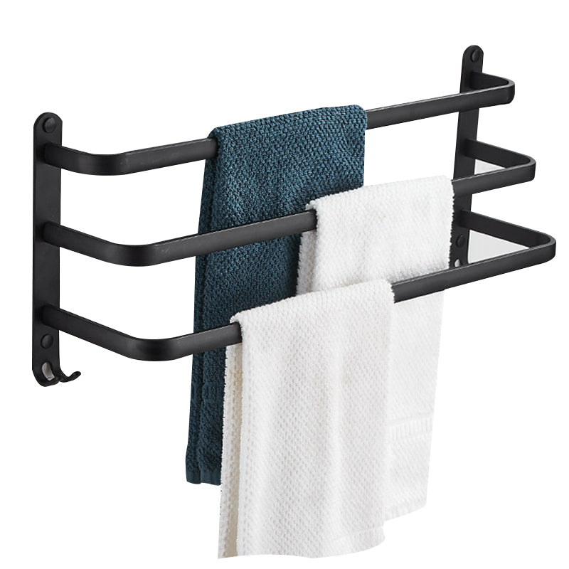 BowLift | Modern black aluminum bathroom accessory set towel bar bathroom fittings
