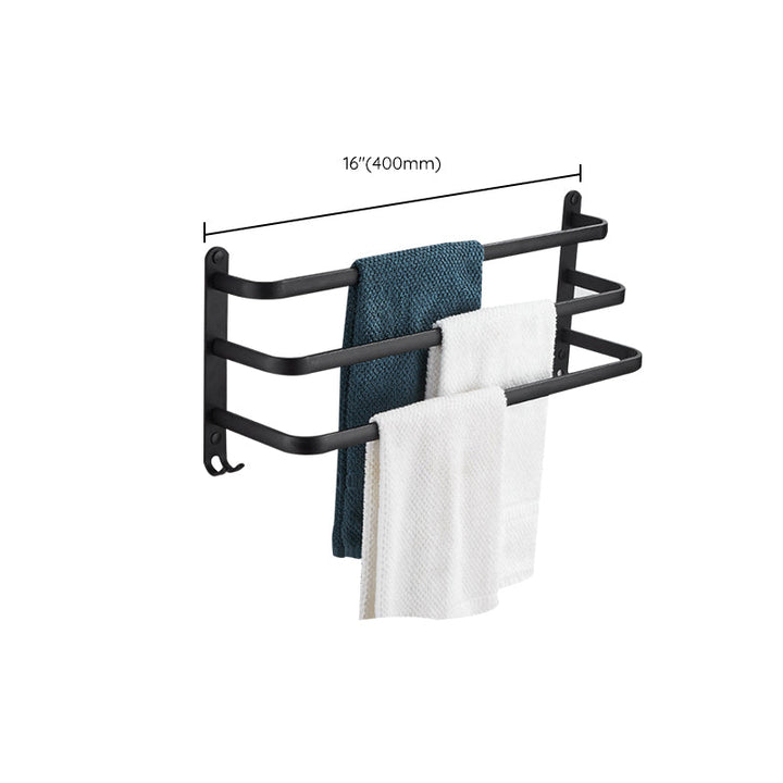 BowLift | Modern black aluminum bathroom accessory set towel bar bathroom fittings