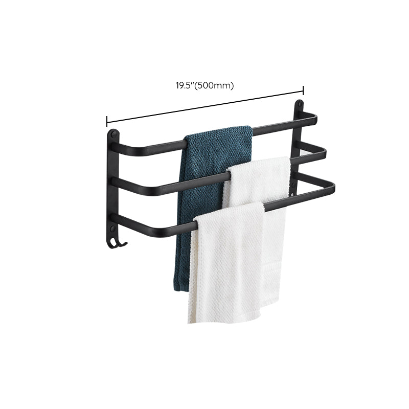 BowLift | Modern black aluminum bathroom accessory set towel bar bathroom fittings