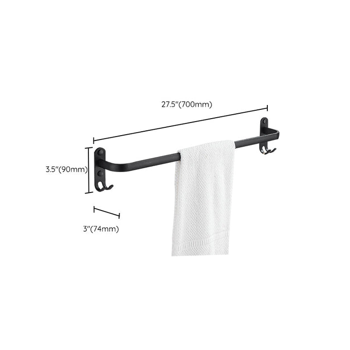 BowLift | Modern black aluminum bathroom accessory set towel bar bathroom fittings