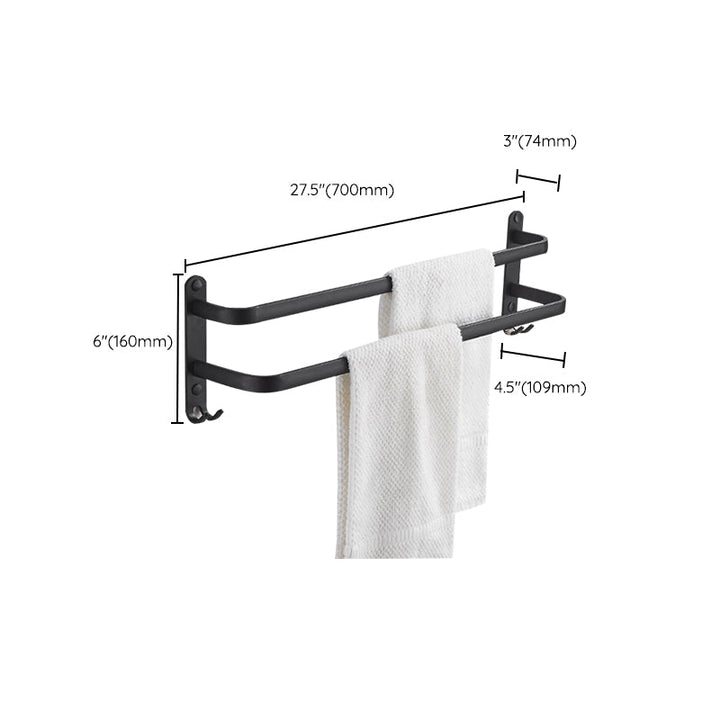 BowLift | Modern black aluminum bathroom accessory set towel bar bathroom fittings