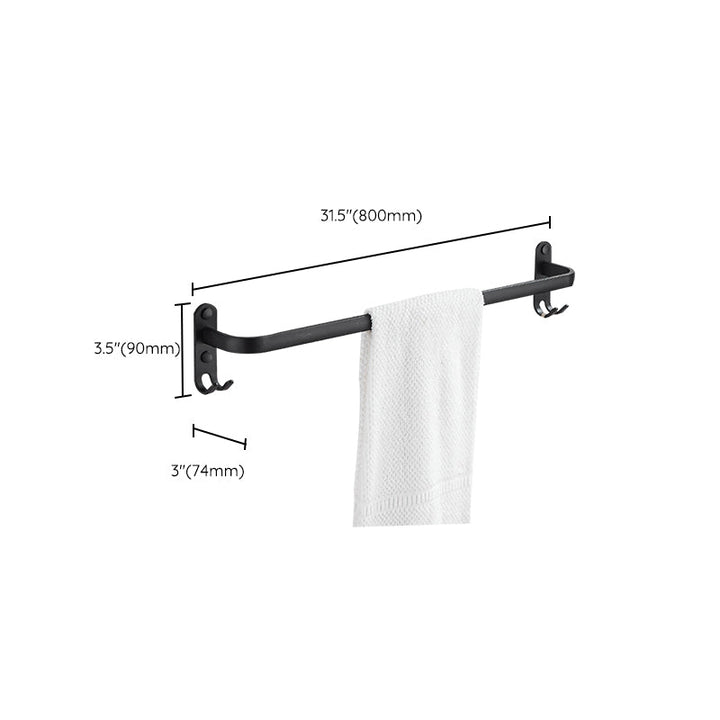 BowLift | Modern black aluminum bathroom accessory set towel bar bathroom fittings