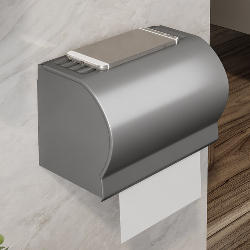 BowLift | Contemporary Bathroom Accessory Set Gray Aluminum Bathroom Shelf/Towel Rack/Bathtub Hook