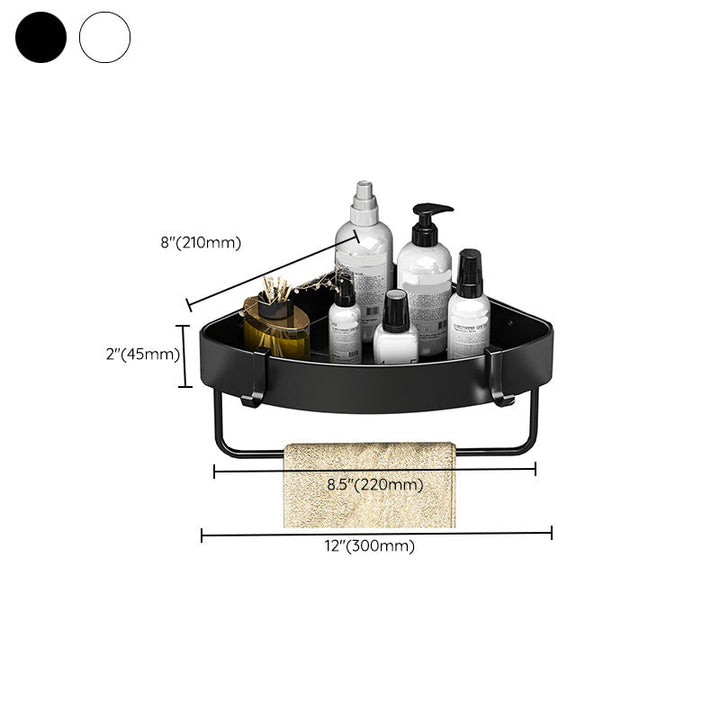 BowLift | Modern Black-White Metal Bath Hardware Set Bath Shelf Bathroom Hardware Set