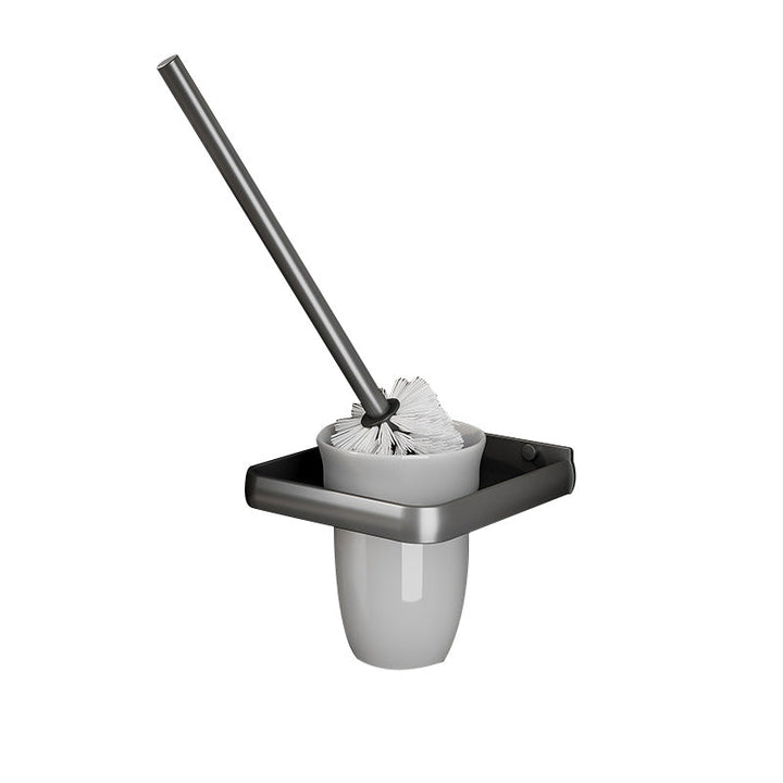 BowLift | Gray Aluminum Bathroom Accessory Set Contemporary Bathroom Shelf