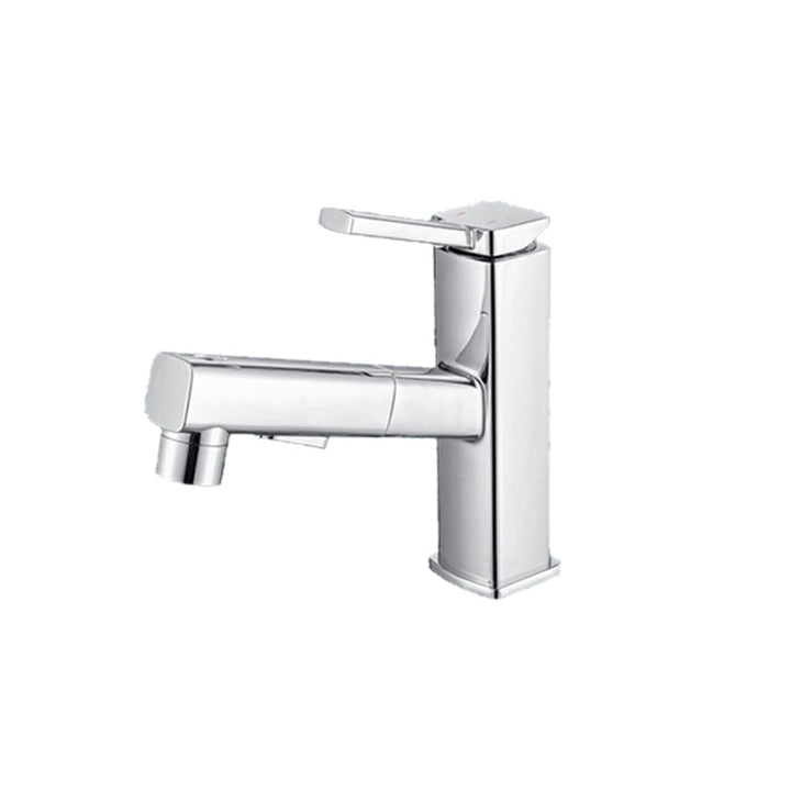 BowLift | Lever Handle Faucet Pull-Out Basin Faucet with Swivel Spout