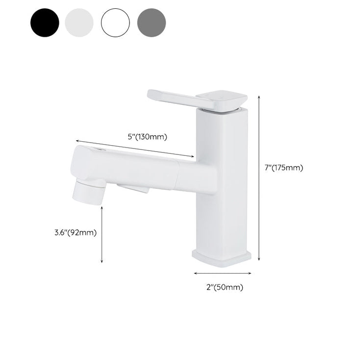 BowLift | Lever Handle Faucet Pull-Out Basin Faucet with Swivel Spout