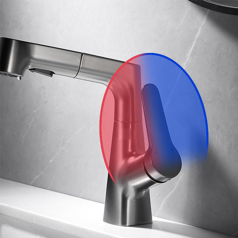 BowLift | Pull-out Vessel Faucet Modern Sink Faucet with a Single Lever Handle