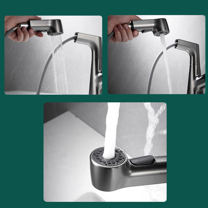 BowLift | Pull-out Vessel Faucet Modern Sink Faucet with a Single Lever Handle