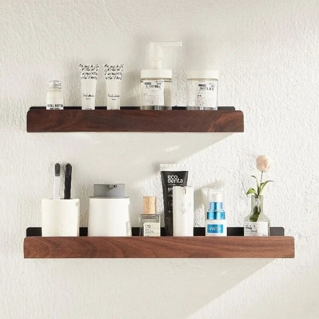 BowLift | Solid Wood Bathroom Organizer Shelves Without Drilling
