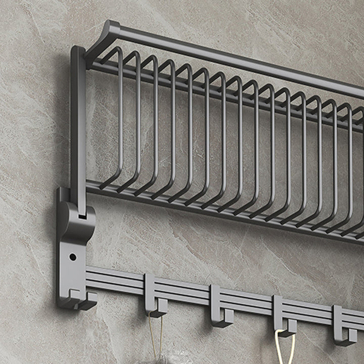 BowLift | Modern gray aluminum bathroom accessory set