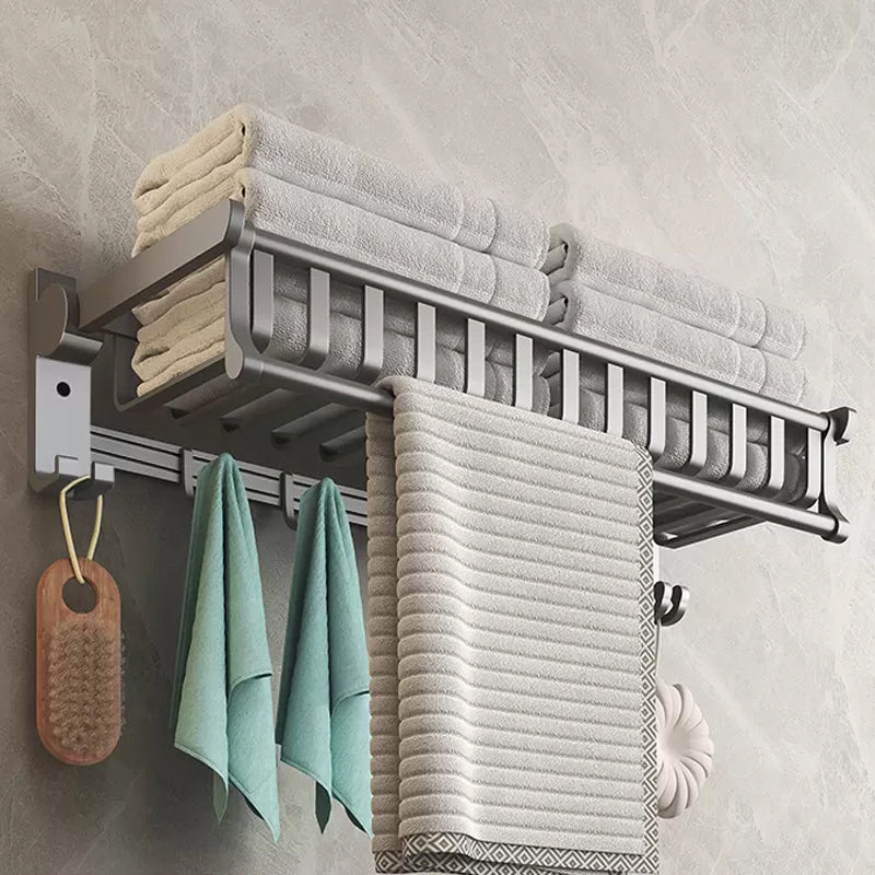 BowLift | Modern gray aluminum bathroom accessory set