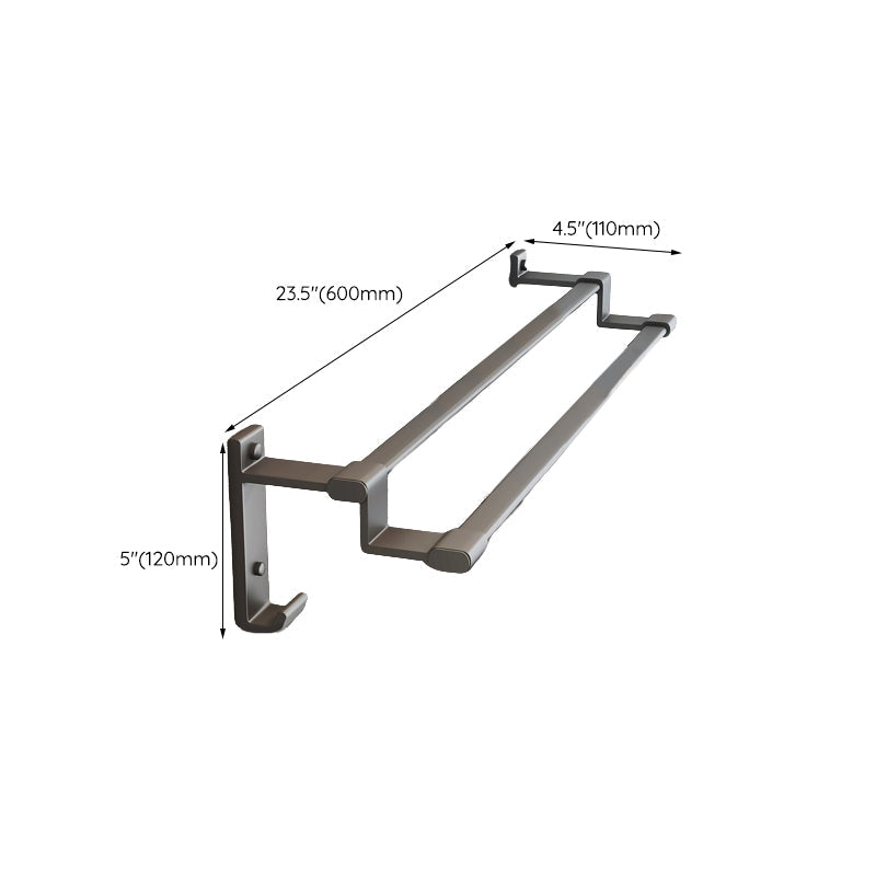 BowLift | Modern gray aluminum bathroom accessory set