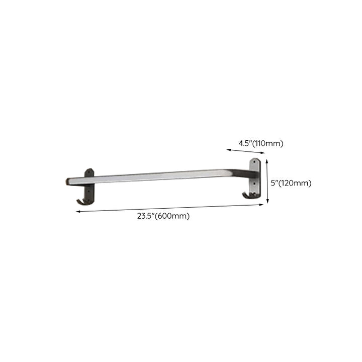 BowLift | Modern gray aluminum bathroom accessory set