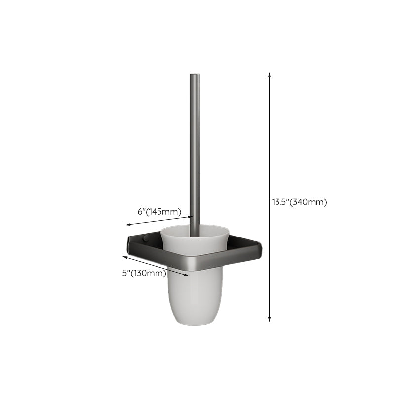 BowLift | Modern gray aluminum bathroom accessory set
