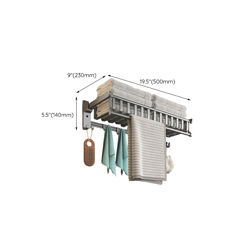 BowLift | Modern gray aluminum bathroom accessory set