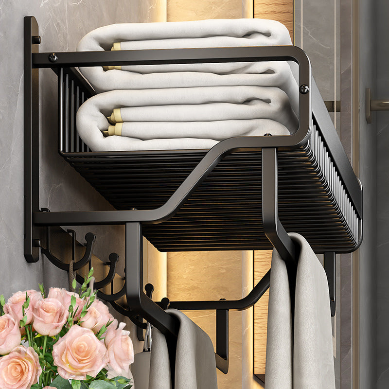 BowLift | Matt Black 2-piece modern bathroom accessories as a single item or as a set with bath shelf