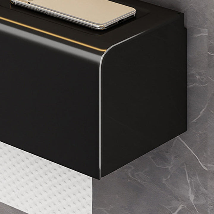 BowLift | Matt Black 2-piece modern bathroom accessories as a single item or as a set with bath shelf