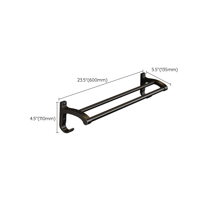 BowLift | Matt Black 2-piece modern bathroom accessories as a single item or as a set with bath shelf