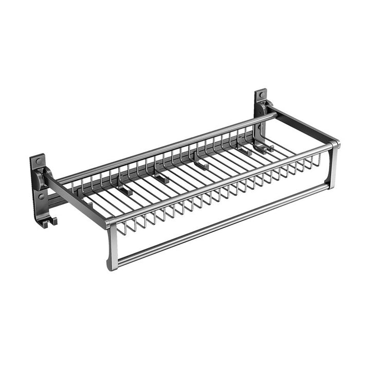 BowLift | Gray bathroom accessories as a single piece or as a set with towel holder/bathroom shelf/robe hooks