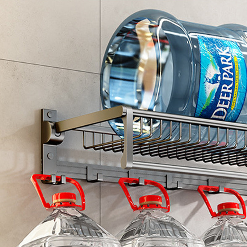 BowLift | Gray bathroom accessories as a single piece or as a set with towel holder/bathroom shelf/robe hooks