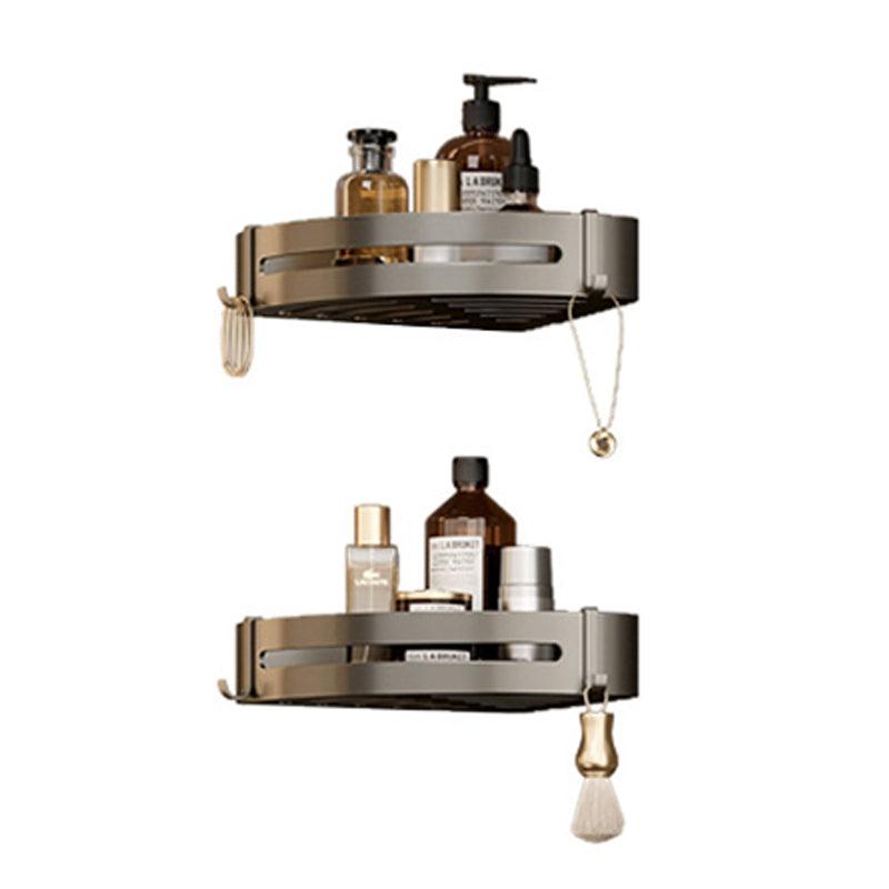 BowLift | Modern Bathroom Accessories Set in Gray with Bathroom Shelf/Towel Holder/Robe Hooks & Paper Holder