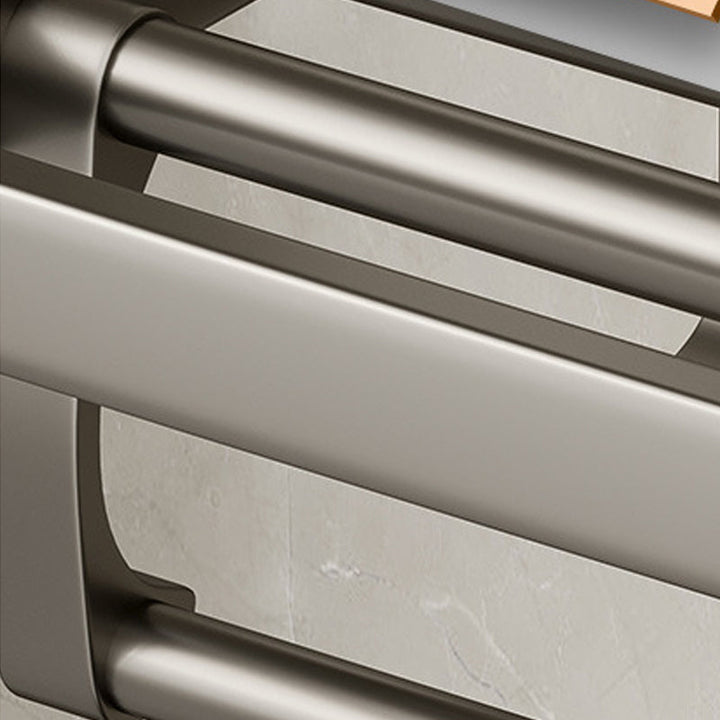 BowLift | Modern Bathroom Accessories Set in Gray with Bathroom Shelf/Towel Holder/Robe Hooks & Paper Holder
