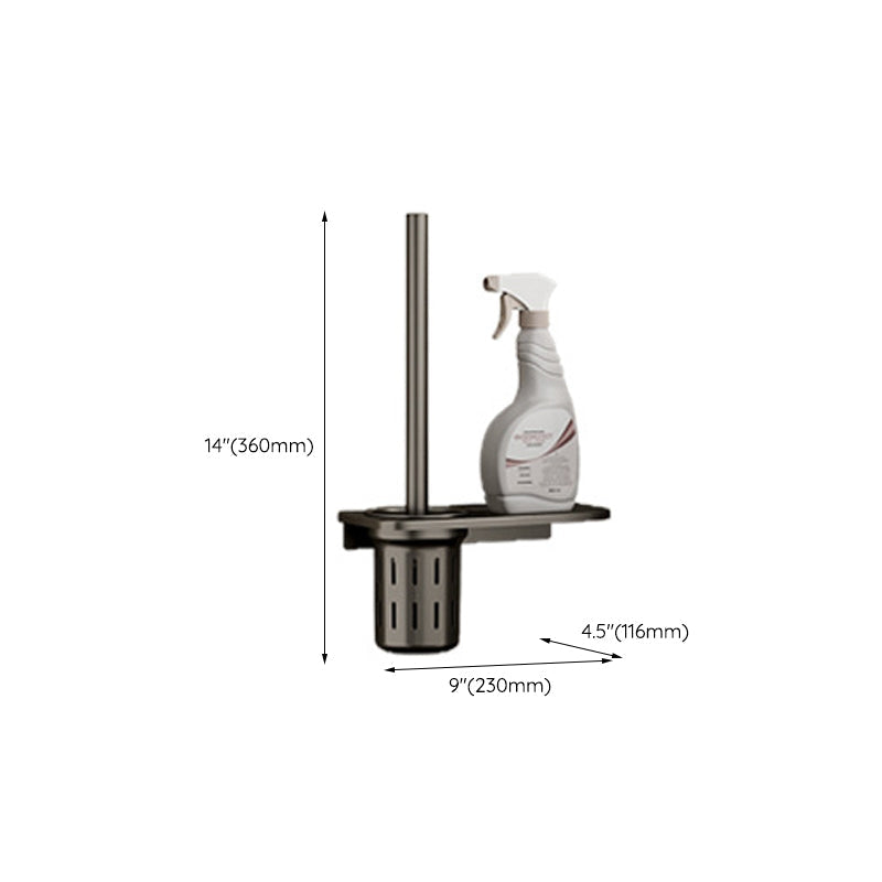 BowLift | Modern Bathroom Accessories Set in Gray with Bathroom Shelf/Towel Holder/Robe Hooks & Paper Holder
