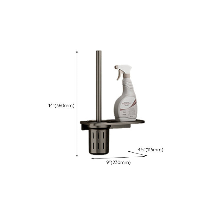 BowLift | Modern Bathroom Accessories Set in Gray with Bathroom Shelf/Towel Holder/Robe Hooks & Paper Holder