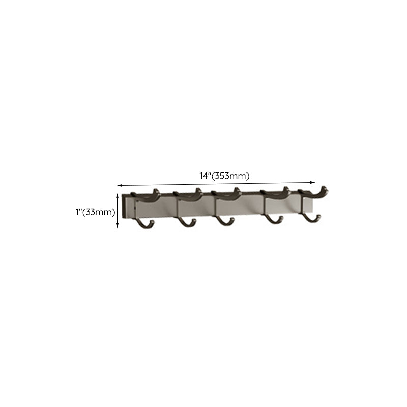 BowLift | Modern Bathroom Accessories Set in Gray with Bathroom Shelf/Towel Holder/Robe Hooks & Paper Holder