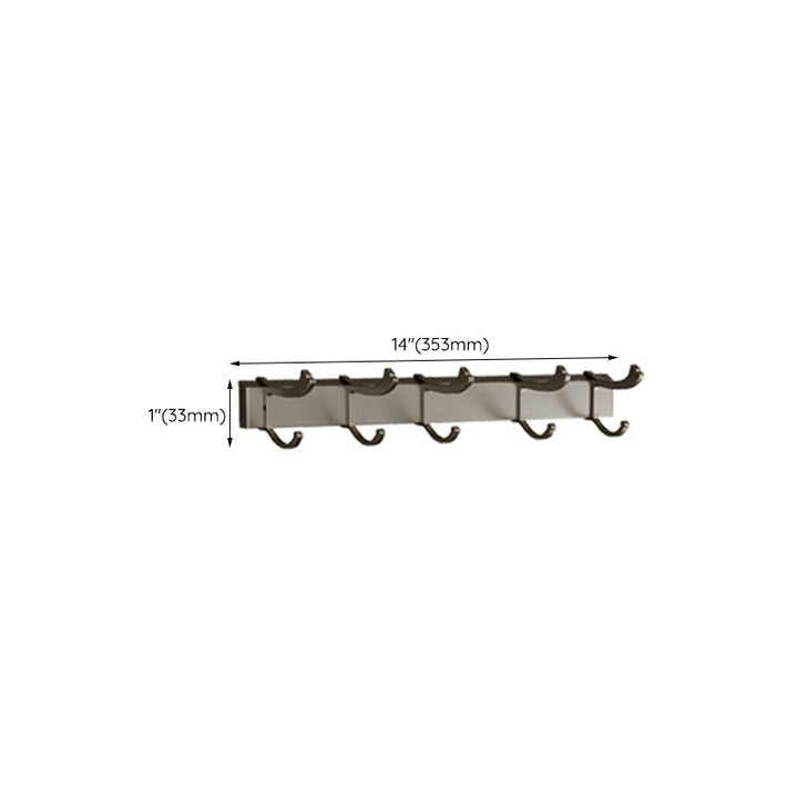 BowLift | Modern Bathroom Accessories Set in Gray with Bathroom Shelf/Towel Holder/Robe Hooks & Paper Holder