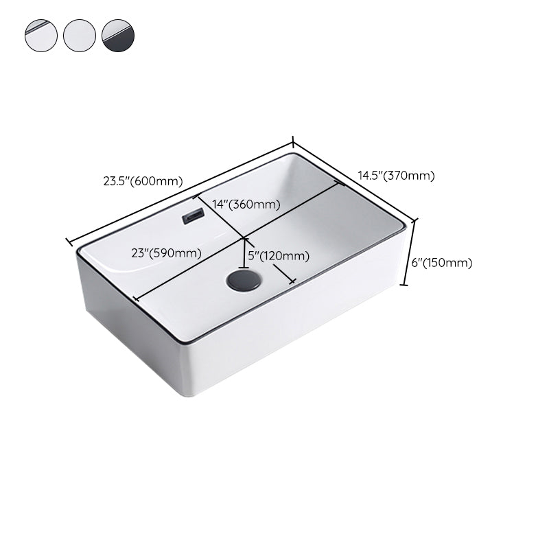 BowLift | Modern porcelain floor washbasin Rectangular washbasin for the bathroom