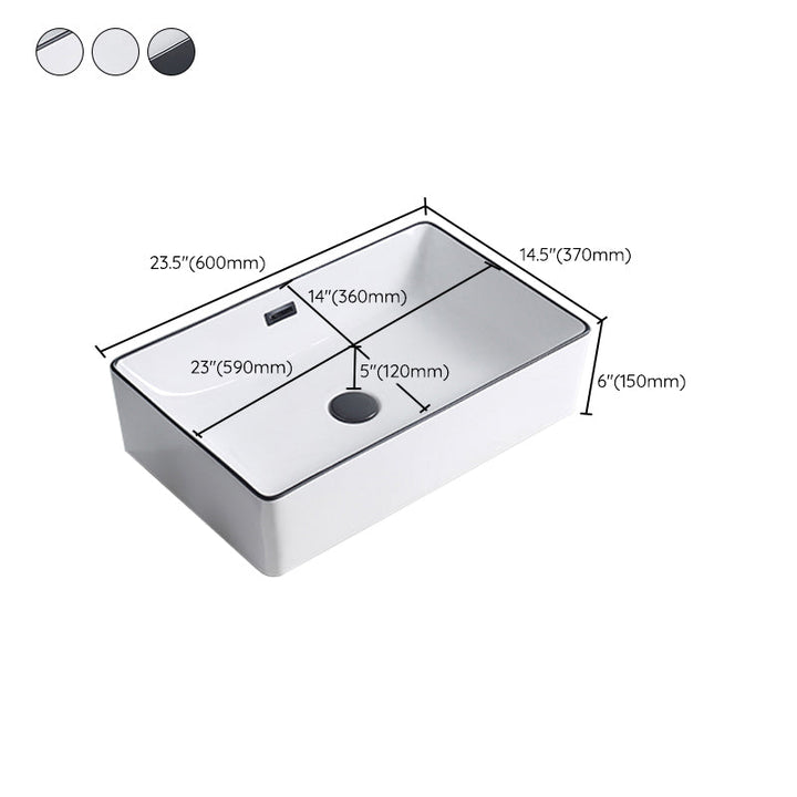 BowLift | Modern porcelain floor washbasin Rectangular washbasin for the bathroom