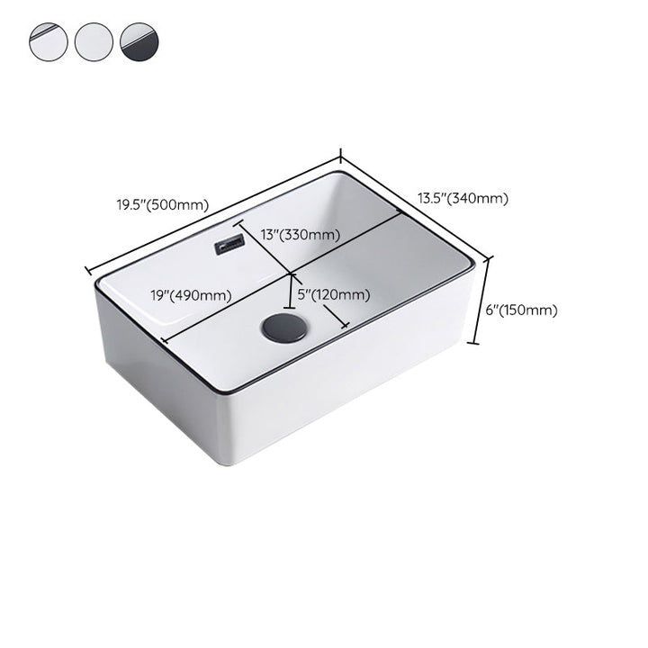 BowLift | Modern porcelain floor washbasin Rectangular washbasin for the bathroom